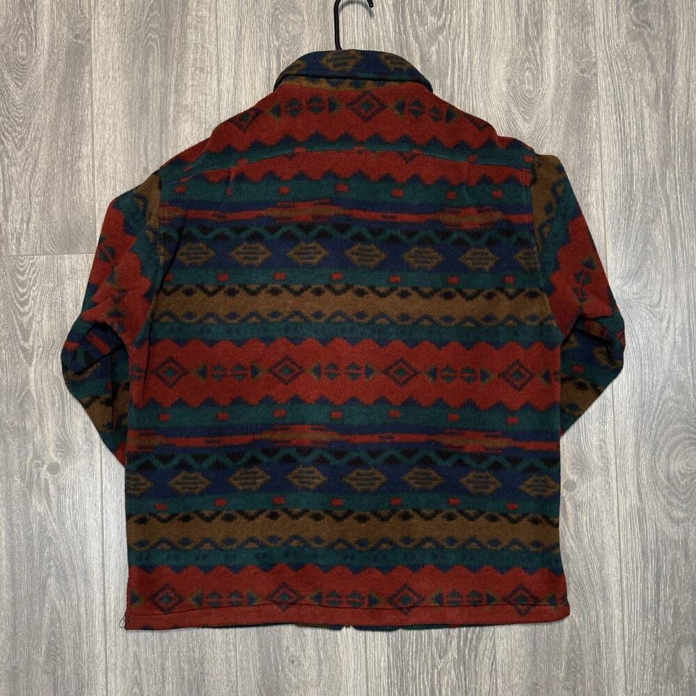 Vintage Eddie Bauer Fleece Jacket Full Zip Aztec Southwest Full Zip Men's XL - Picture 3 of 10